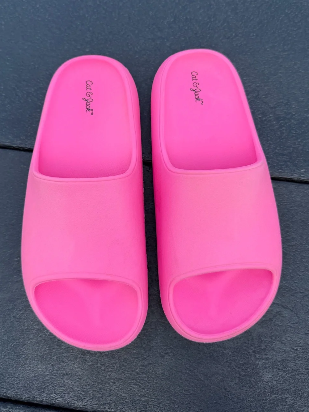 Cat & Jack Neon Pink Slides Toddler Size 1 Sandals
